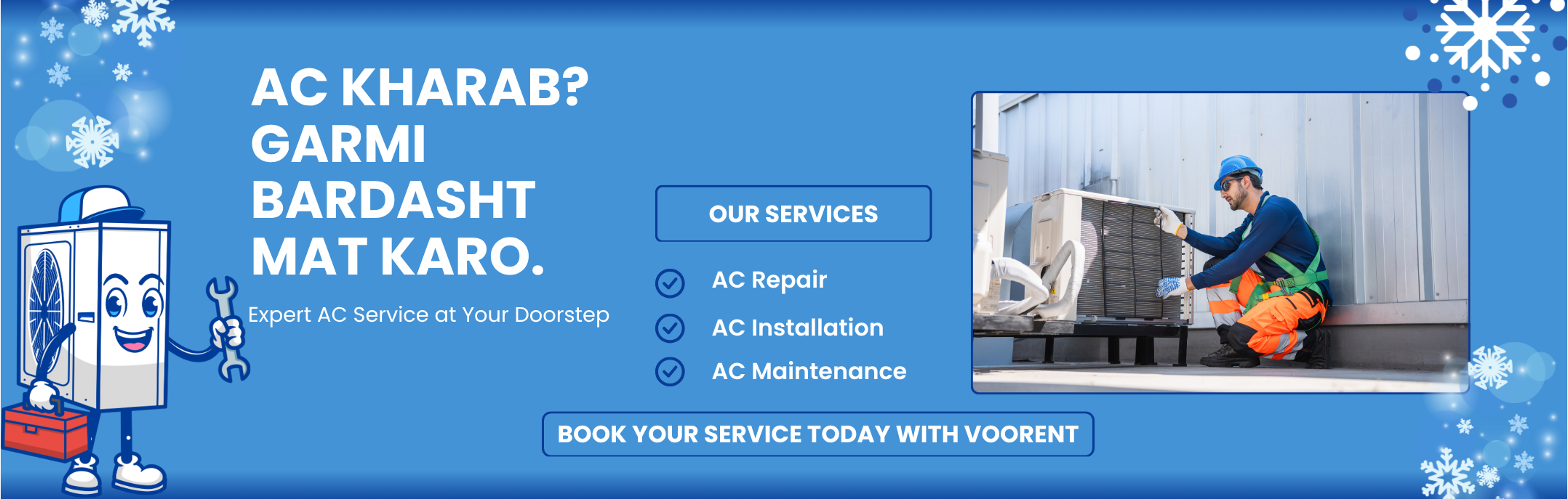 Voorent AC Services banner one