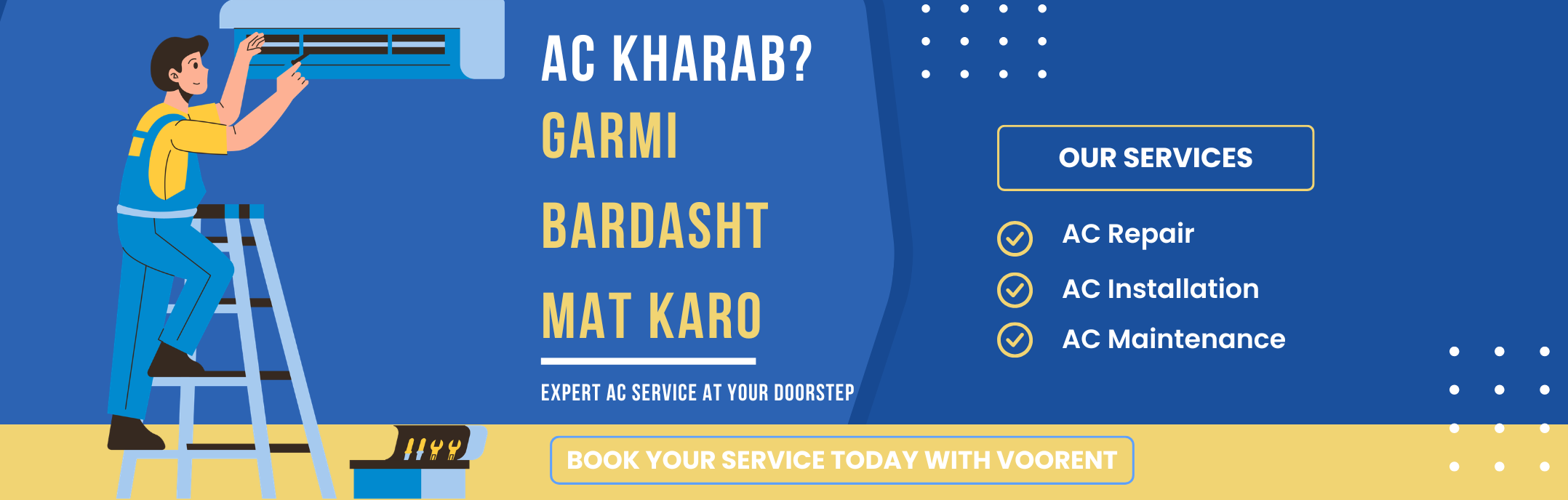 Voorent AC Services banner two